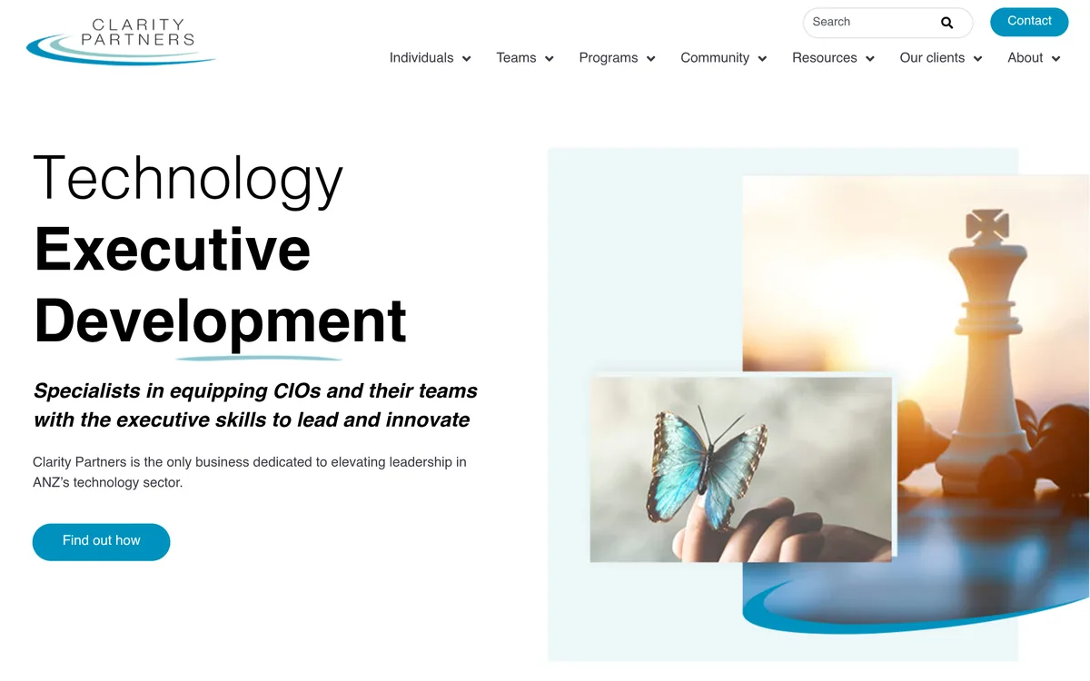 Clarity Partners website homepage
